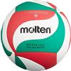 Molten Vm4000, Balón De Voleibol Unisex Adulto, Bianco/Verde/Rosso, 4