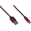 Link LKGZ07 Cavo Micro USB MT 1 Guaina Intrecciata Colore Rosa/Nero