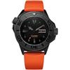 Undone AQUADEEP SUBMERGE Automatico Titanio Silicone Nero Arancio Zaffiro Orologio Uomo