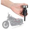 PSLER Tappo di Rifornimento per Astina di Livello dell'olio per Moto per Sportster Iron XL 883 1200 48 2004-2021, Serbatoio dell'olio per Moto Tappi di Rifornimento Pop-up con Taglio Profondo(Cromo)