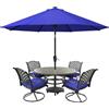 MASTERCANOPY Ombrello da giardino per tavolo da mercato all'aperto -8 costole (2,7 m, blu)