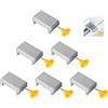 SUPAWAY 6 Pezzi Chiusura Finestra Scorrevole Regolabile Serratura Finestra Scorrevole Serratura di Sicurezza per Bambini con Chiave Finestra Scorrevole Stop Argento