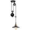 FUMIMID Lampada A Sospensione Puleggia Industriale Lampadario Da Biliardo Lampada Loft Vintage Nera Paralume In Metallo Sala Da Pranzo Soggiorno Cucina Bar Caffè Illuminazione
