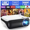 HOPVISION Proiettore, 9500Lumen Proiettore 4K Supportato, Mini Proiettore Portatile Bluetooth Full HD 1080P, Videoproiettore Home Cinema Compatibile con Smartphone/HDMI/USB/Laptop/Fire Stick/PS5