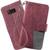 DENDICO Cover per Galaxy S8 Plus, Flip Custodia in PU Pelle, Cover a Libro Magnetica Portafoglio per Samsung Galaxy S8 Plus, Vino Rosso