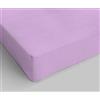 MB HOME ITALY Lenzuolo Sotto MAX COLOR con Angoli Elasticizzati da 25 cm Letto Singolo 90x200 cm, 100% Cotone Made in Italy - Tinta Unita LILLA