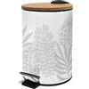 Douceur d'Intérieur Amber Cestino con Pedale, 3 L, Metallo Stampato e bambù