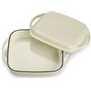 ECHTWERK Casseruola e padella universale 2 in 1, Pirofila in ghisa con coperchio, Casseruola in ghisa con rivestimento smaltato, Adatta per forni, grill e barbecue, Crema, 1,5 L, Ø 24,6 cm