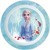 P:OS Disney Frozen Bambini, Infrangibile, Piano, per Piatti di Carne, Snack, Insalata e Contorni, Diametro Circa 20 Cm, Multicolore, 10153321