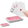 Relaxdays 2x Carte da Gioco Giganti, Mazzo 54 pz., Plastificate, XXL, Regalo, Giant Playing Cards, 18 x 13 cm, colorate