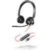 Poly Blackwire 3320 - Headset stereo cablato con USB-A per Microsoft Teams