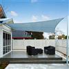 AXT SHADE Tenda a Vela Ombreggiante Impermeabile Rettangolare 3x4m Tenda da Sole Parasole e Protezione Raggi UV per Esterno Terrazza Giardino-Grigio Blu