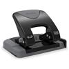 Swingline Punzonatrice a 2 fori, SmartTouch con guida per bordi, capacità di perforazione di 20 fogli, bassa forza necessaria, nero/grigio, confezione da 6 (74135CS)