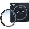 VILTROX Filtro UV MC da 55mm, MC Filtro di protezione UV 18 rivestimenti multistrato UHD, rivestimento nano, filtro UV ultra sottile resistente ai graffi per obiettivo fotocamera da 55mm