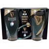 Guinness Six Nations - Set di due bicchieri da pinta con logo Guinness e arpa dorata in rilievo