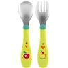 Chicco posate inox 18m+ verde
