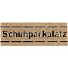 Relaxdays Zerbino in Cocco, Scritta Tedesca Parcheggio per Scarpe, Tappetino 75x25 cm, Interni e Esterni, Naturale