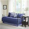 Madison Park Quebec - Set di 6 lettini da Giorno, Colore: Blu Navy