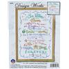 Design Works Kit per punto croce con preghiera del Signore, cotone, multicolore, 30,5 x 46 x 0,1 cm