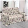 HomeLife Copridivano Fantasia Fiori Rosa [160X280] Made in Italy | Telo Cotone Multiuso per Copriletto Singolo Estivo, Arredo Divano, Mare Grande, Auto per Cani