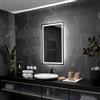 Alasta Atlanta Specchio Bagno Anti Nebbia 90x100 cm Specchio Bagno con Luce - Specchio da Parete Personalizzabile, Rettangolare con Opzione di Selezione del Colore della Luce