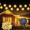 Realky Luci Solari Esterno, 60LED/13.2M/8 Modalità Catena Luminosa Esterno, IP65 Impermeabile Lampade Solari da Giardino per Festa, Campeggio, Balcone, Matrimonio, Gazebo(Bianco Caldo+ Funzione di Memoria)