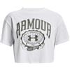 Under Armour Women's T-shirt UA Collegiate Crest Crop SS White