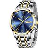 LIGE Orologi Uomo Acciaio Inossidabile Impermeabile Sportivo Quarzo Analogico Orologio Data (blue)