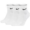 Nike Everyday Lightweight Ankle, Calzini Unisex - Adulto, White/Black, M