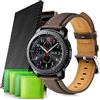 Generic LOCN Cinturino in pelle 22mm Cinturino di ricambio compatibile con Samsung Galaxy Watch 46mm/Samsung Gear S3 Frontier/Classic/Huawei Watch GT 46mm