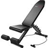 Ultrasport Panca Per Pesi Con Rack, Regolabile in Cinque Altezze, Per Bench Press, Sit-Up, Con Maniglie Per Dips, Può Essere Usata Come Panca Inclinata, Sedile Confortevole in Similpelle, Nero, M