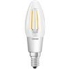 OSRAM LED SUPERSTAR CLASSIC B GLOWdim Pacco da 4 x Lampadina LED, Attacco: E14, Bianca Calda, 2700 K, 5 W, Equivalenti a 40 W, LED Retrofit CLASSIC P DIM, Chiaro, Taglia Unica