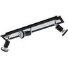 Eglo LED Lampada da soffitto Sarria, lampada da soffitto a 3 fiamme, faretti in metallo, lampada da soggiorno nero e cromato, spot con lampadine GU10 luce calda