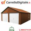 Box in Acciaio Zincato Casetta da Giardino in Lamiera Box Auto 6.66 x 8.76 m x h 3.80 m - 935 KG - 58.34 metri quadri - LEGNO