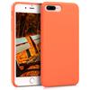 kwmobile Custodia Compatibile con Apple iPhone 7 Plus/iPhone 8 Plus Cover - Back Case per Smartphone in Silicone TPU - Protezione Gommata - arancione