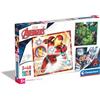Clementoni- Marvel The Avengers Supercolor Avengers-3x48 (Include 3 48 Pezzi) Bambini 5 Anni, Puzzle Cartoni Animati, Made in Italy, Multicolore, 25315