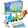 Learning Resources Numberblocks Treno Espresso, Cubi MathLink, età 3 4 5 6, Treni Giocattolo, Giochi matematici, Giochi numerici, Cubi per Contare, EYFS, 10 attività Matematiche
