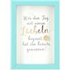 Depesche 11625-012 - Cornice portafoto con scritta in lingua inglese ca piccola attenzione, 8,4 x 5,8 x 1,9 cm, colore: Turchese