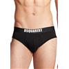 DSQUARED2 Slip Uomo Nero Set da Due Slip con girovita logato