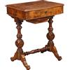 Tavolino da Lavoro Antico in Noce con Cassetto Italia XIX Secolo