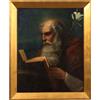 Quadro Antico Dipinto con Soggetto Sacro Olio su Tela '800