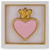 Henriette quadro cornice 12,5x12,5 cm con cuore rosa cod.18505