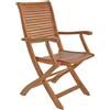 Bizzotto Coppia di sedie in legno con braccioli mod. Noemi (2pz)