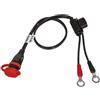 Optimate O-11 Cavo Batteria con Connettore SAE e Fusibile 15A 50 cm - Collegamento Batteria Permanente Heavy Duty con Capicorda M8/M10 per Auto, Moto e Barca