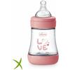 Chicco Biberon Perfect 5 Rosa 150 ml +0 Mesi Slow Silicone Girl