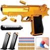 BONHHC Pistola giocattolo, pistola giocattolo, aquila del deserto, pistola per bambini con silenziatore, schiuma blaster (Oro)
