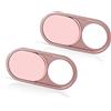 CloudValley Copri Webcam, 0.6mm Ultra-Sottile Metallo, Copri Telecamera per Portatile, MacBook PRO, MacBook Air, PC, Tablet, Mac, iPad, Webcam Cover, 2 Pezzi, Rosa