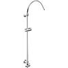 Cornat TECBW3410 - Tubo montante Round Vario, 80-130 cm, regolabile in altezza, forma rotonda, con deviatore e supporto per doccetta