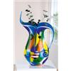 GILDE GLAS art Vaso decorativo per il viso - Vaso in vetro colorato - decorazione soggiorno regalo per donne uomini altezza 40 cm multicolore