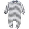 People Wear Organic Tutina baby intera in cotone bio - col. bianco a righe